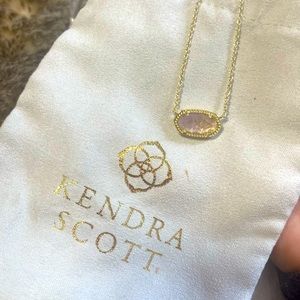 Kendra Scott Elisa Gold Pendant Necklace - Iridescent Drusy
